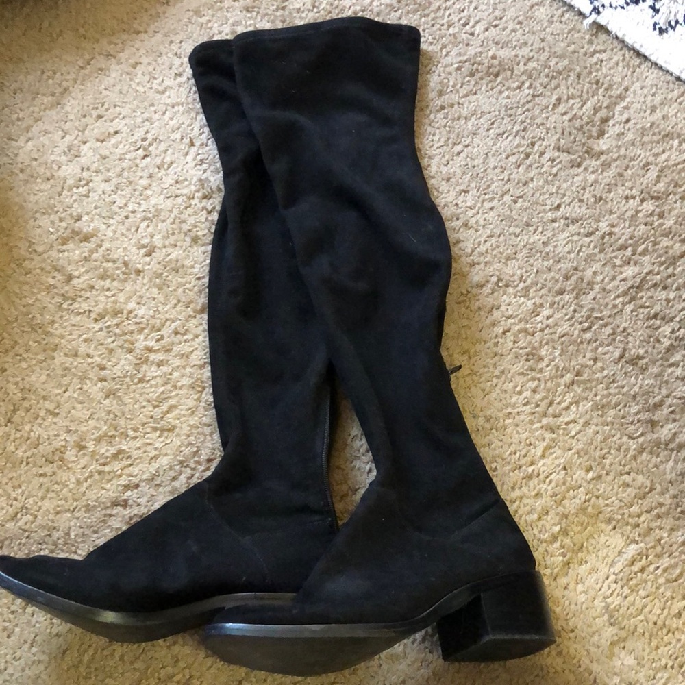 Knee high black boots